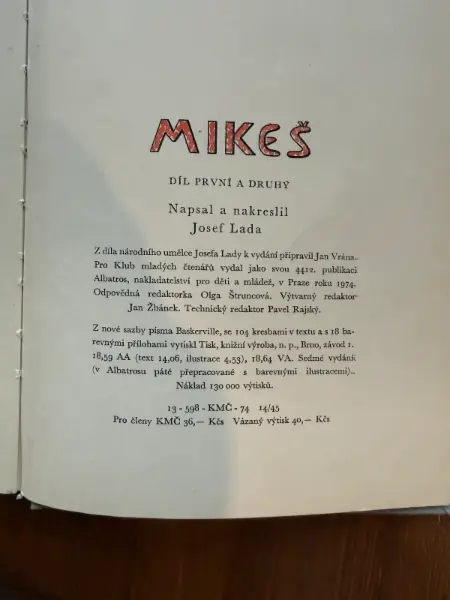 Soubor 3 dětských knih: Josef Lada a další 6