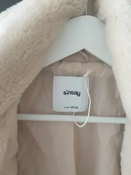 🌸Nádherný dámský krémový kožíškový kabát vel. M/L🌸 6