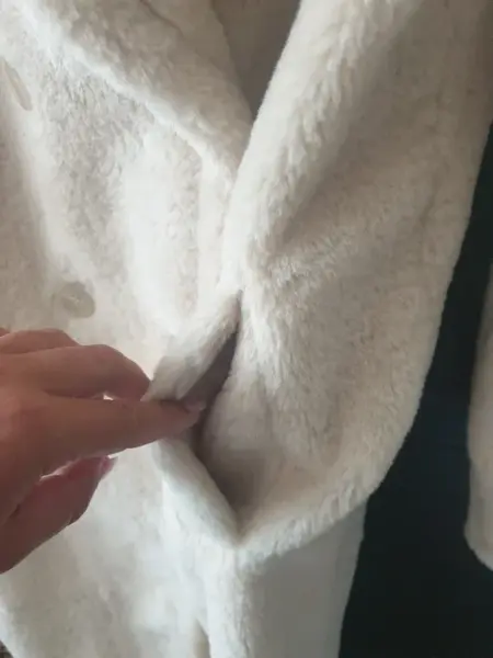 🌸Nádherný dámský krémový kožíškový kabát vel. M/L🌸 5