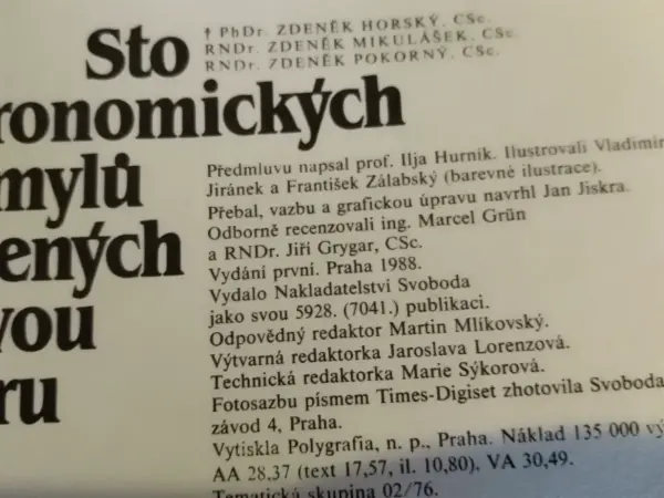 Kniha: Sto astronomických omylů uvedených na pravou míru 16
