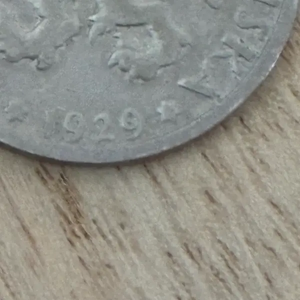 Československá mince 1 Kč 1929 3