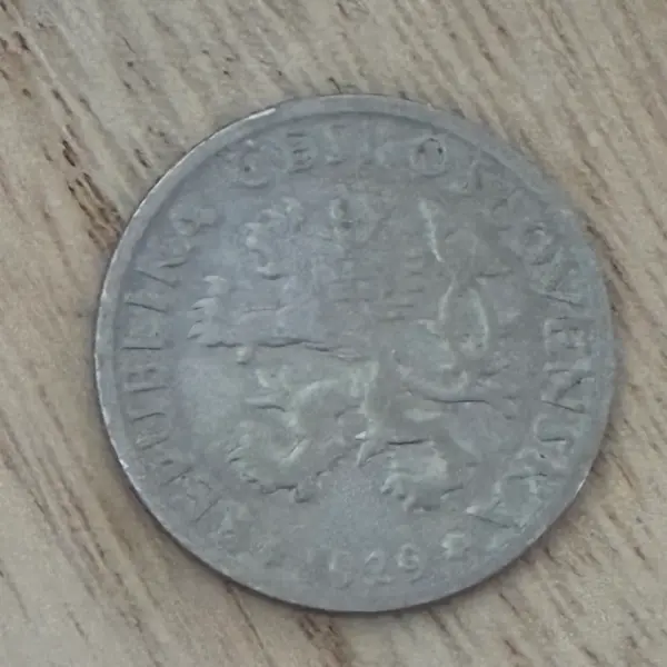 Československá mince 1 Kč 1929 2