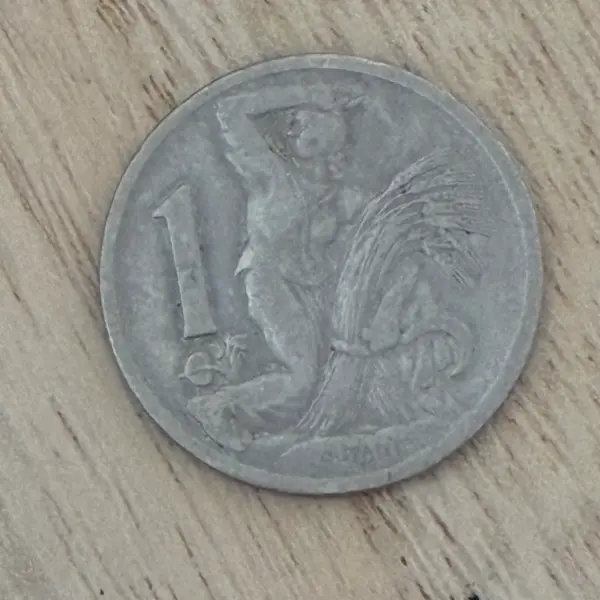 Československá mince 1 Kč 1929