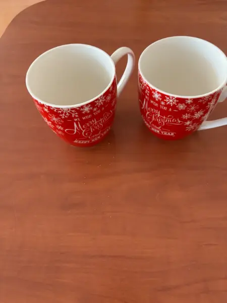 Vánoční hrnky s motivem vloček (2 ks) 2