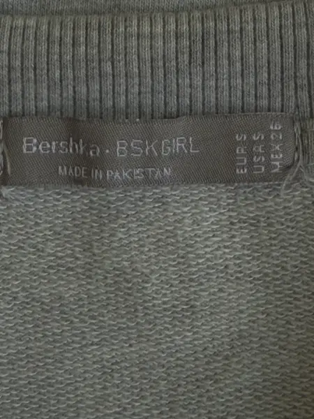 Šedá crop mikina Bershka 4