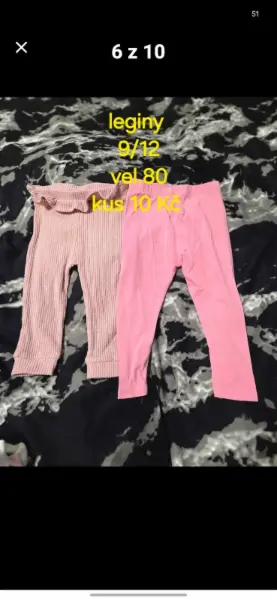 Dětské legíny vel. 80, 9-12 měsíců