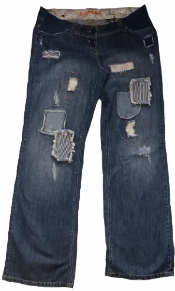 Těhotenské /maternity modré boyfriend džíny /rifle, vel. 44 2