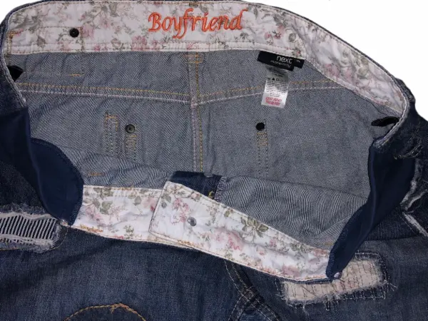 Těhotenské /maternity modré boyfriend džíny /rifle, vel. 44 3