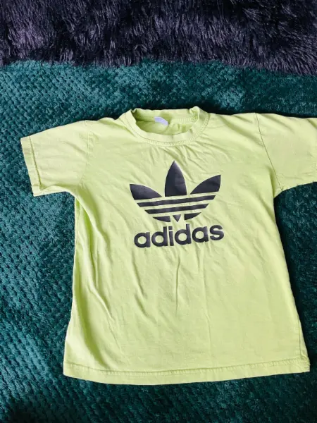 Dětské tričko Adidas, neonově žluté