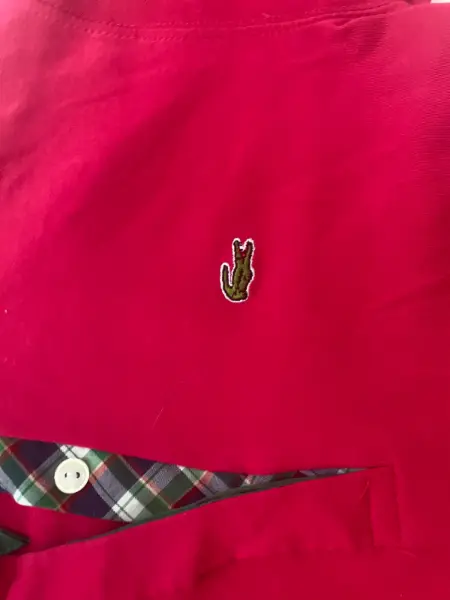Červené polo tričko Lacoste, Made in France 2