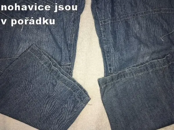 Letní světle modré chlapecké džíny / rifle, 5y 7