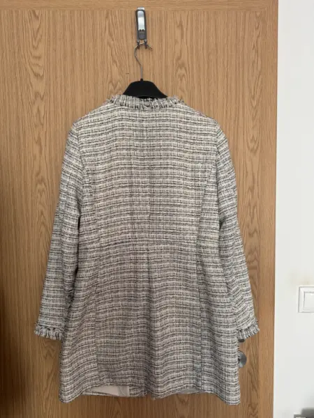 H&M elegantní tvídový kabát / kabátek vel. 38 8