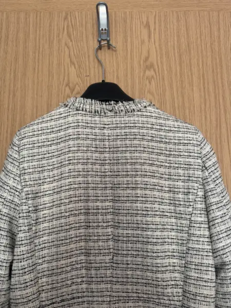 H&M elegantní tvídový kabát / kabátek vel. 38 7