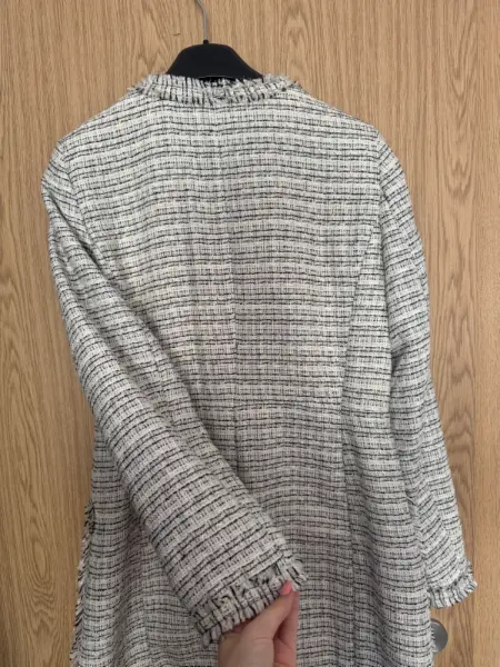 H&M elegantní tvídový kabát / kabátek vel. 38 6