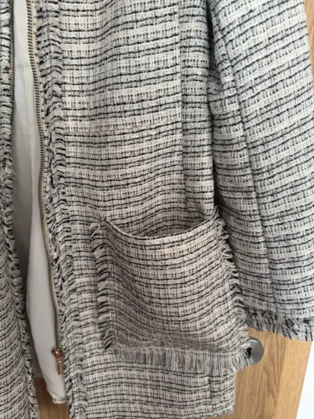 H&M elegantní tvídový kabát / kabátek vel. 38 3