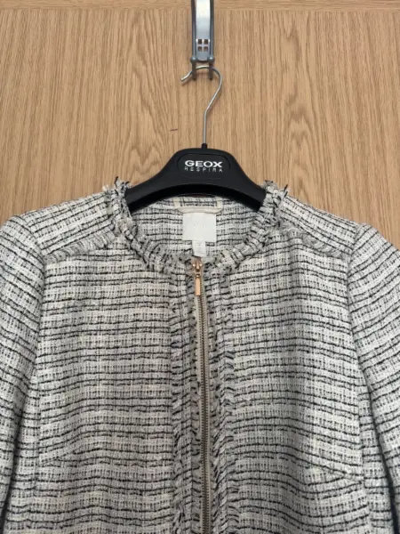H&M elegantní tvídový kabát / kabátek vel. 38 5