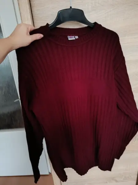 Pánský vínový svetr L 4