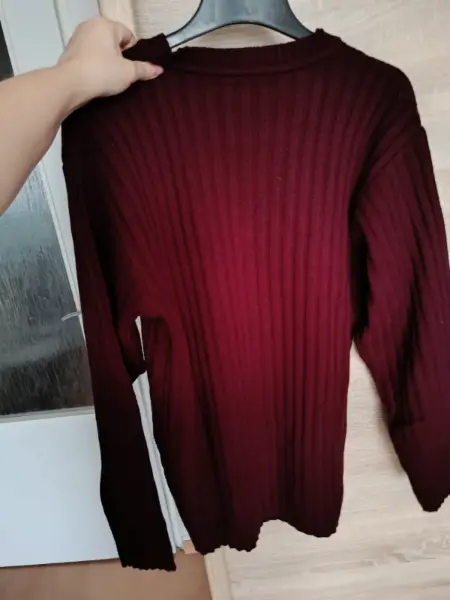 Pánský vínový svetr L 5
