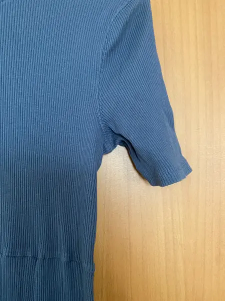 Modré žebrované šaty Zara 3