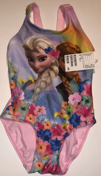 Růžové plavky vcelku, motiv Elsa / Frozen 1½-2y 4
