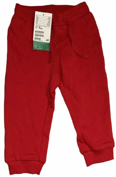 Červené tepláky pro chlapečka, vel. 9-12m