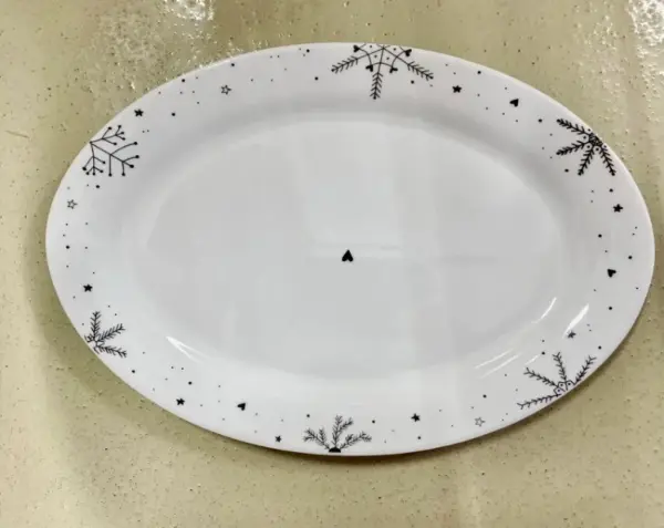 Vánoční servírovací tác s motivem vloček