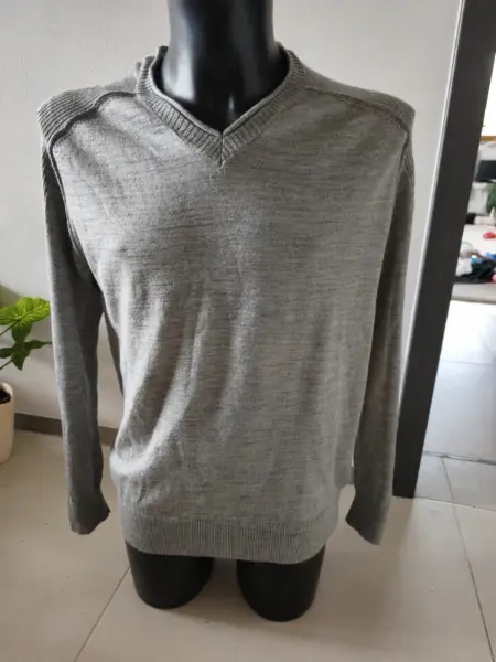 Pánský šedý svetr Colin's s výstřihem do V, XL