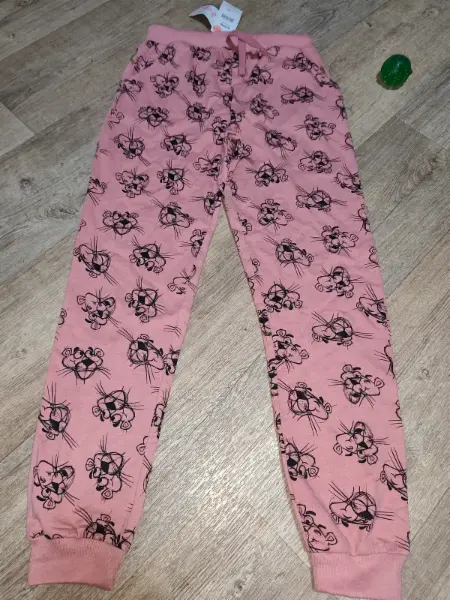 Dívčí tepláky Růžový panter 152