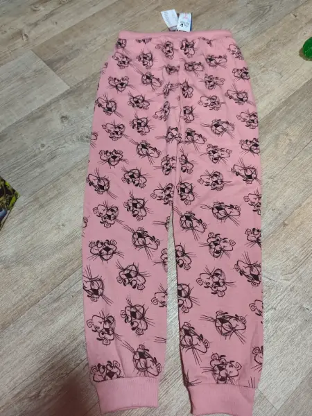 Dívčí tepláky Růžový panter 152 6