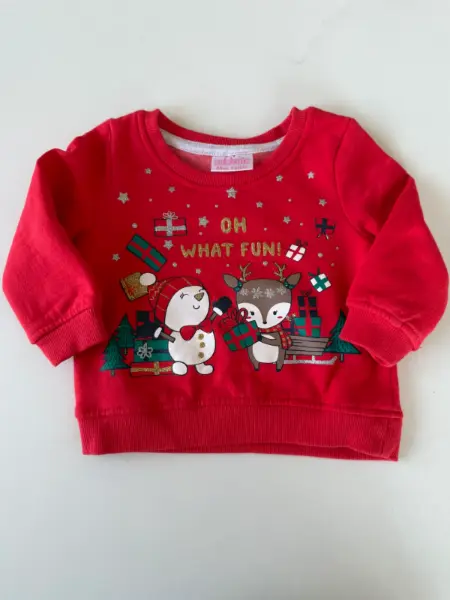 Vánoční dětská mikina So Cute, 3-6 měsíců
